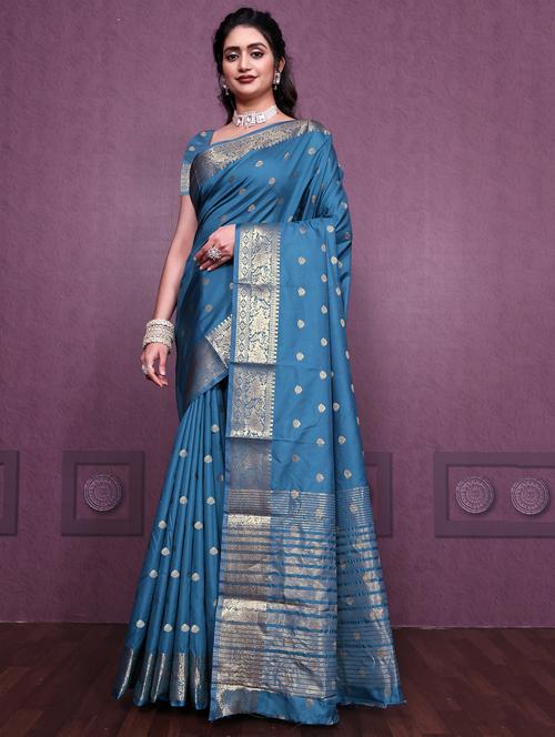 women self design banarasi saree with blouse - 22041824 - Standard Image - 0