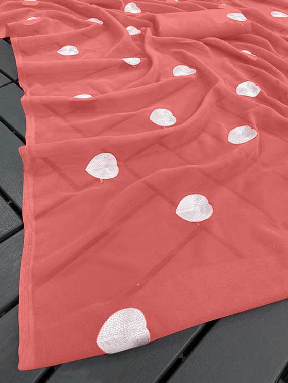 women solid with work embroidered saree with blouse - 22041911 - Standard Image - 2
