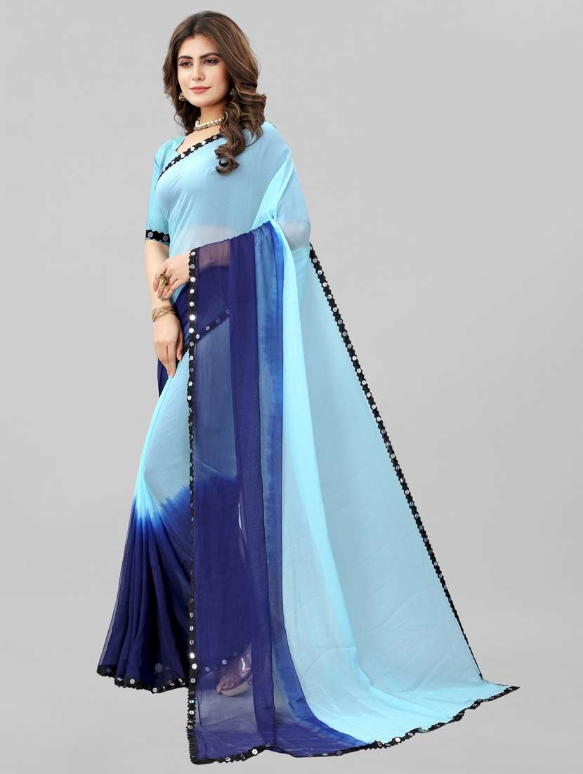 women ombre printed saree with blouse - 22041931 - Standard Image - 2