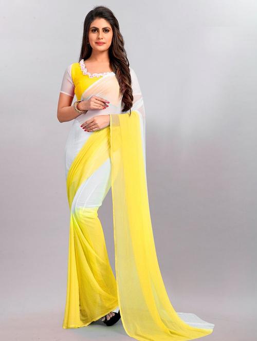 women ombre printed saree with blouse - 22041935 - Standard Image - 0