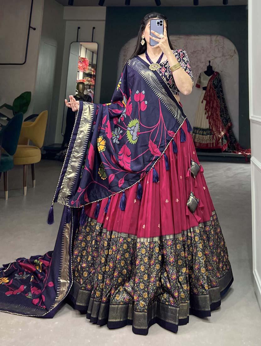 women printed flared lehenga choli with duppata set - 22042000 - Standard Image - 2