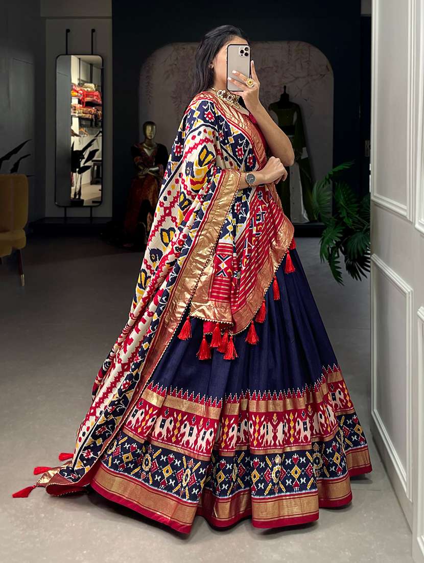 women printed flared lehenga choli with duppata set - 22042040 -  Standard Image - 2