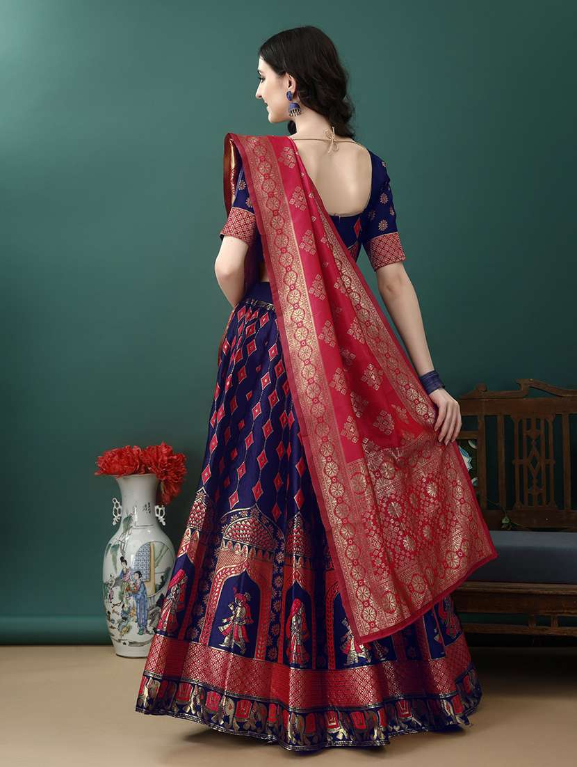 women self design flared unstitched lehenga - 22042083 -  Standard Image - 2