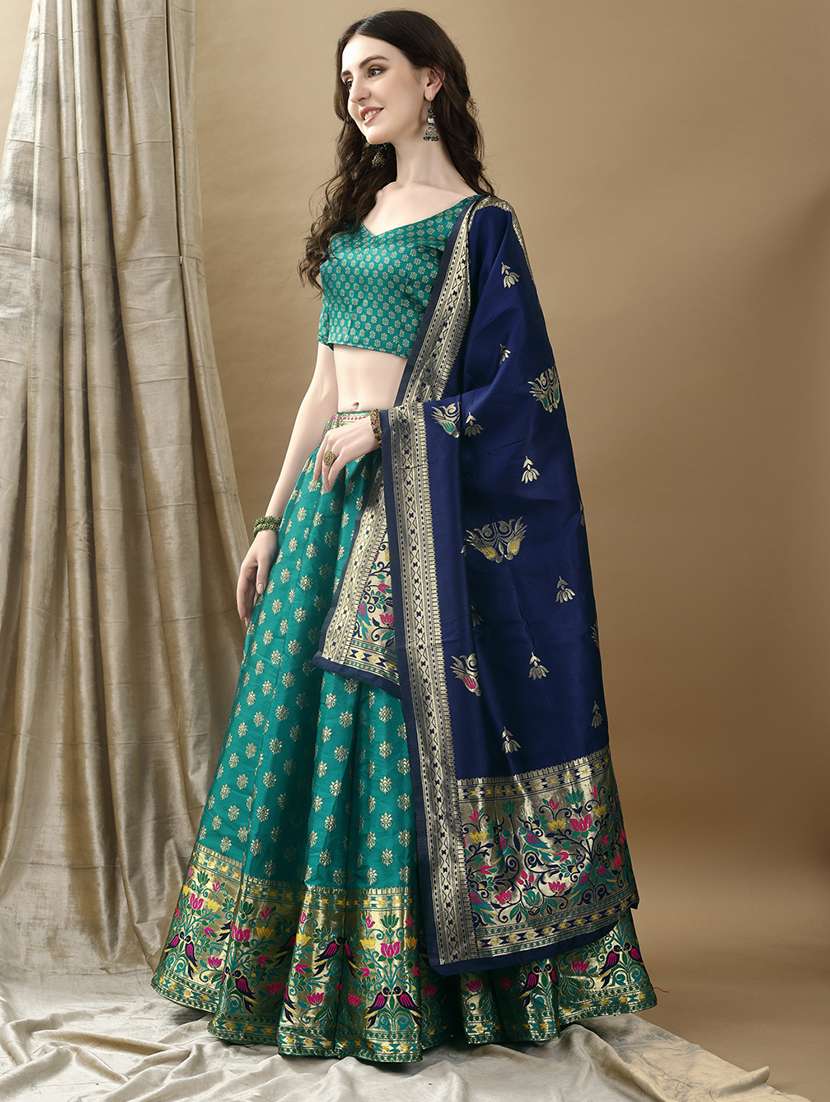 women printed flared lehenga choli with duppata set - 22042087 -  Standard Image - 2