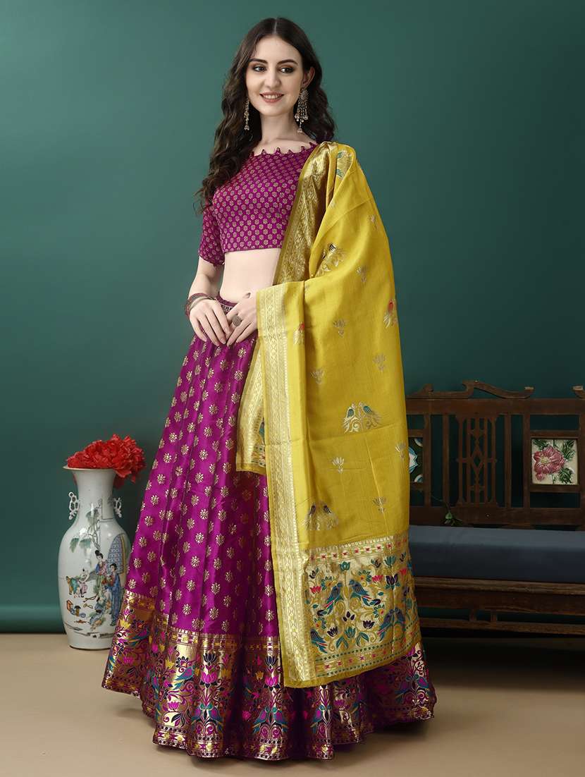 women selgf designed flared lehenga choli with duppata set - 22042088 - Standard Image - 2