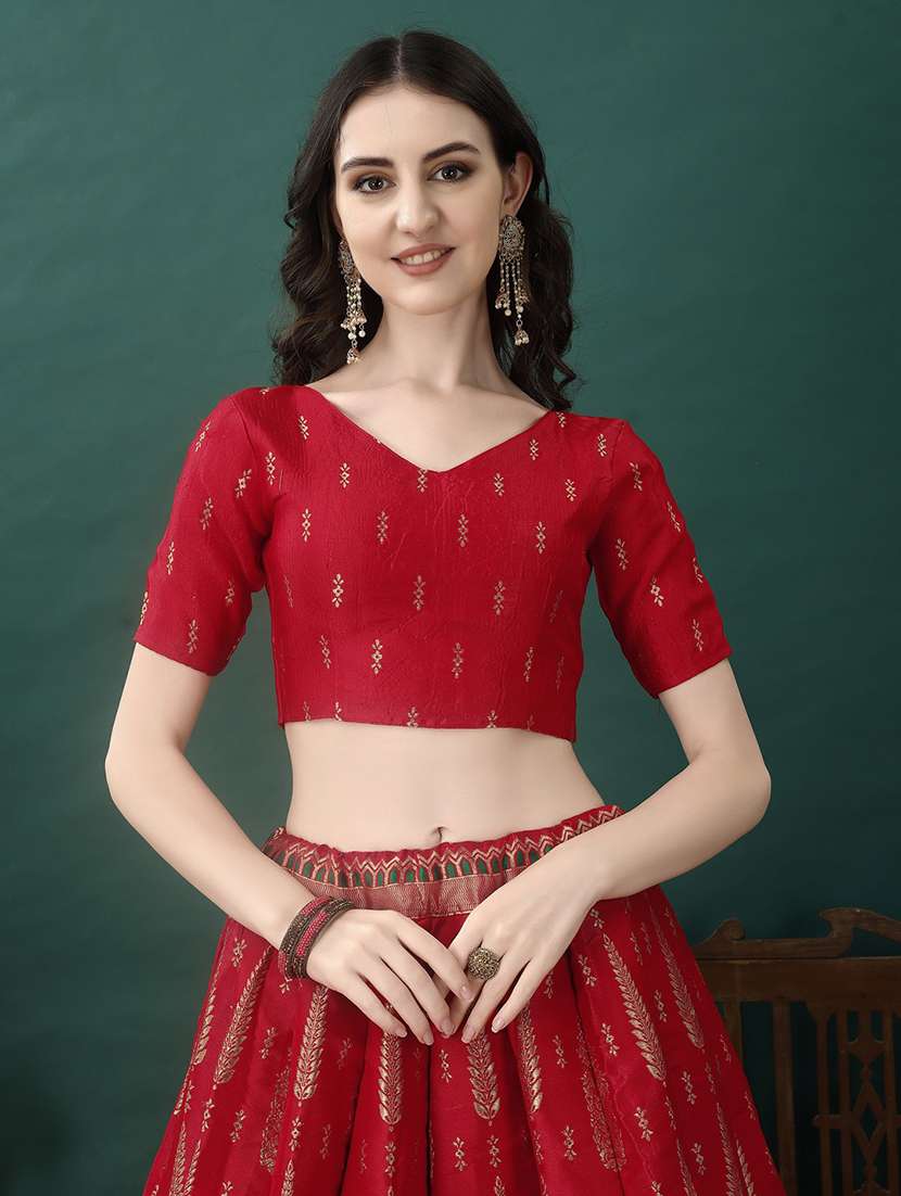 women self design flared unstitched lehenga - 22042092 -  Standard Image - 2