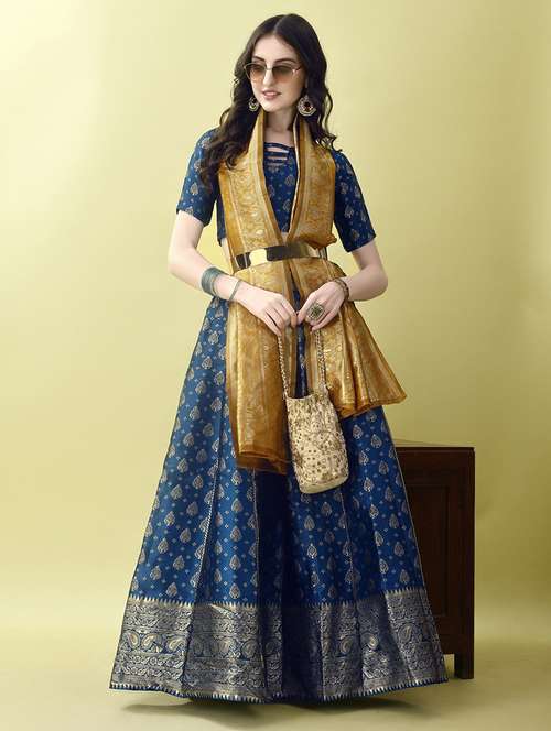 women self designed flared lehenga choli with duppata set - 22042093 -  Standard Image - 0