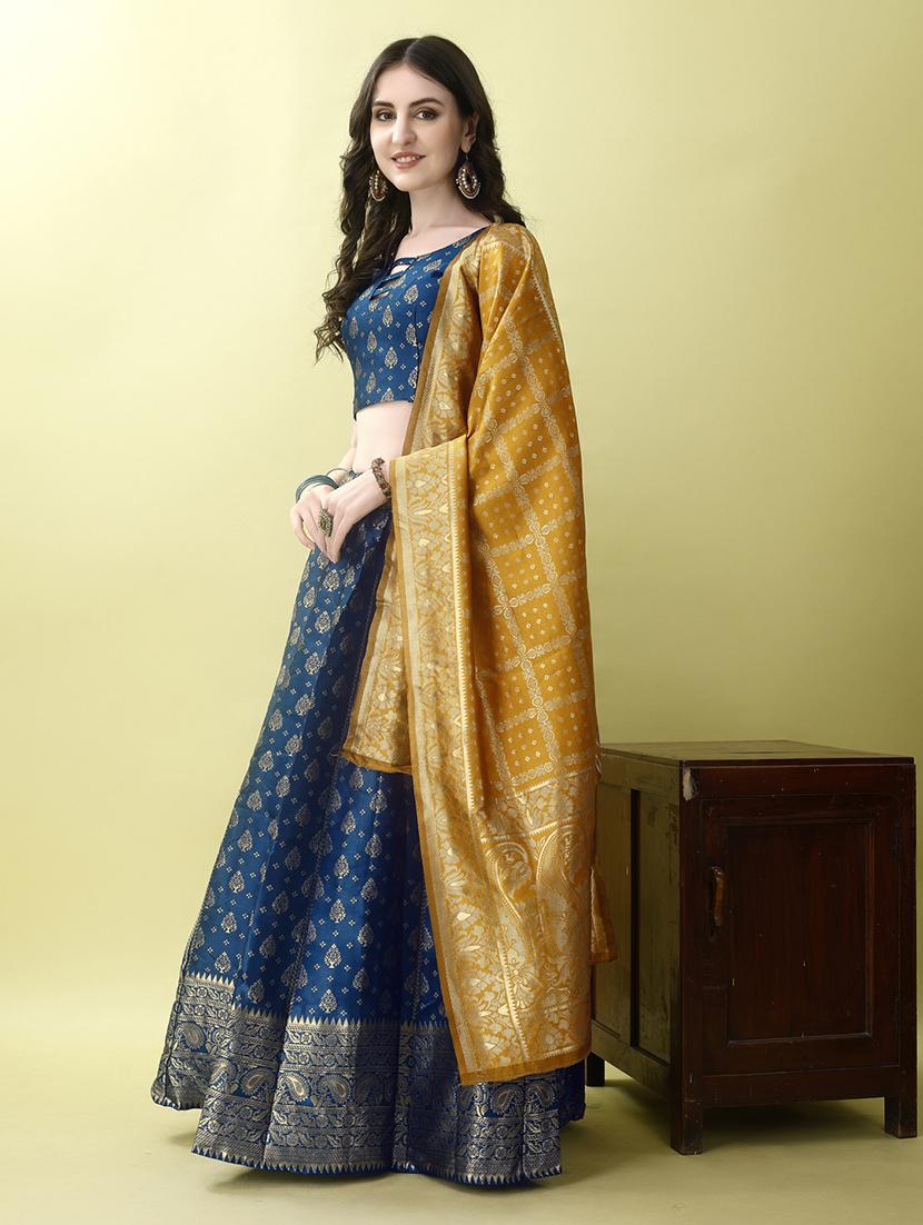 women self designed flared lehenga choli with duppata set - 22042093 - Standard Image - 2
