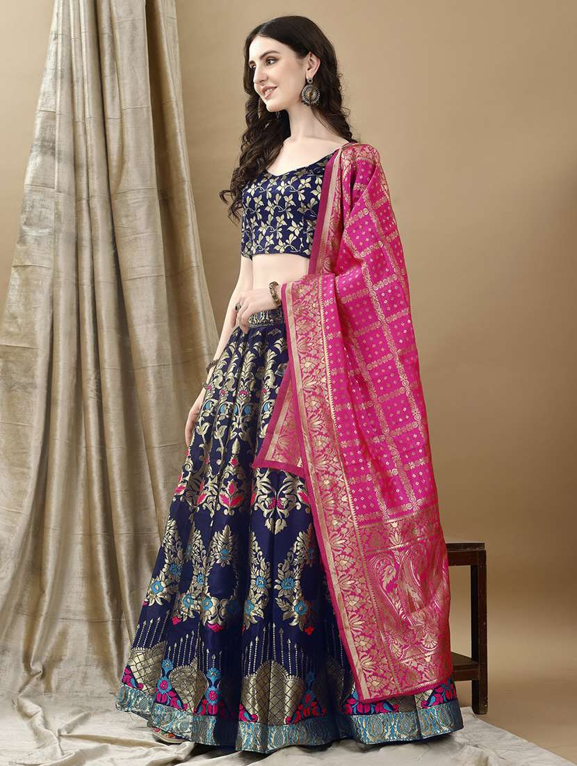 women self design flared unstitched lehenga - 22042103 -  Standard Image - 2