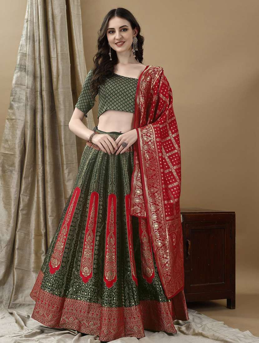women self designed flared lehenga choli with duppata set - 22042108 - Standard Image - 2