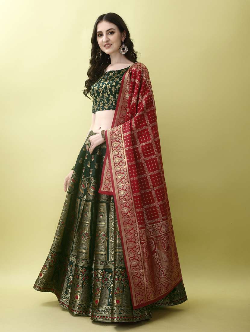 women self designed flared lehenga choli with duppata set - 22042112 -  Standard Image - 2