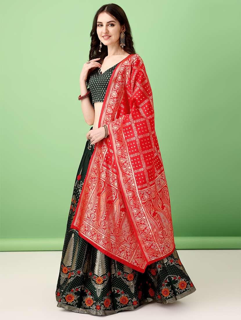 women self designed flared lehenga choli with duppata set - 22042117 - Standard Image - 2