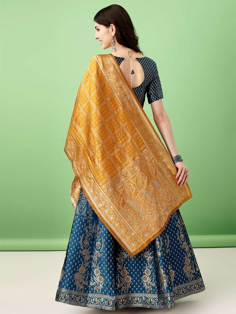 women self design flared unstitched lehenga - 22042125 - Standard Image - 2