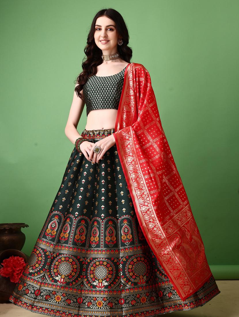 women self designed flared lehenga choli with duppata set - 22042143 - Zoom Image - 0