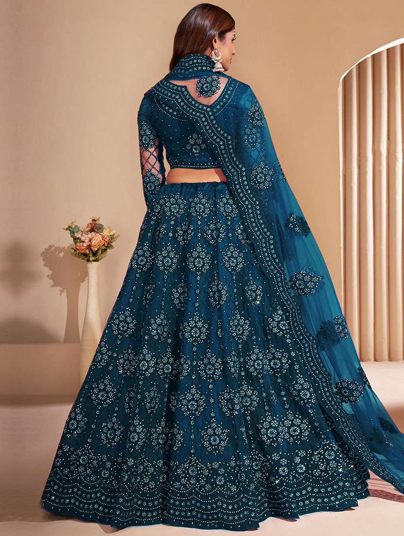 women embroidered flared lehenga choli with duppata set - 22042161 - Standard Image - 2
