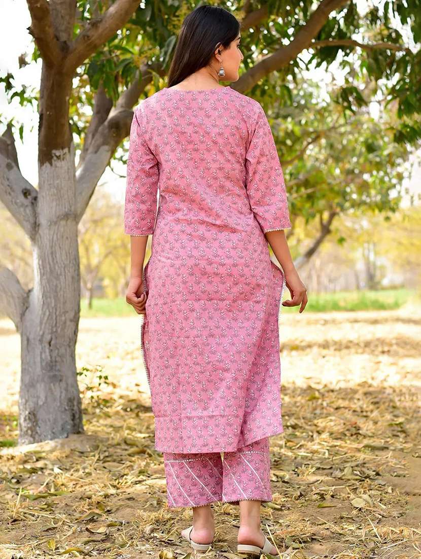 girls printed kurta and pant set - 22042257 -  Standard Image - 2