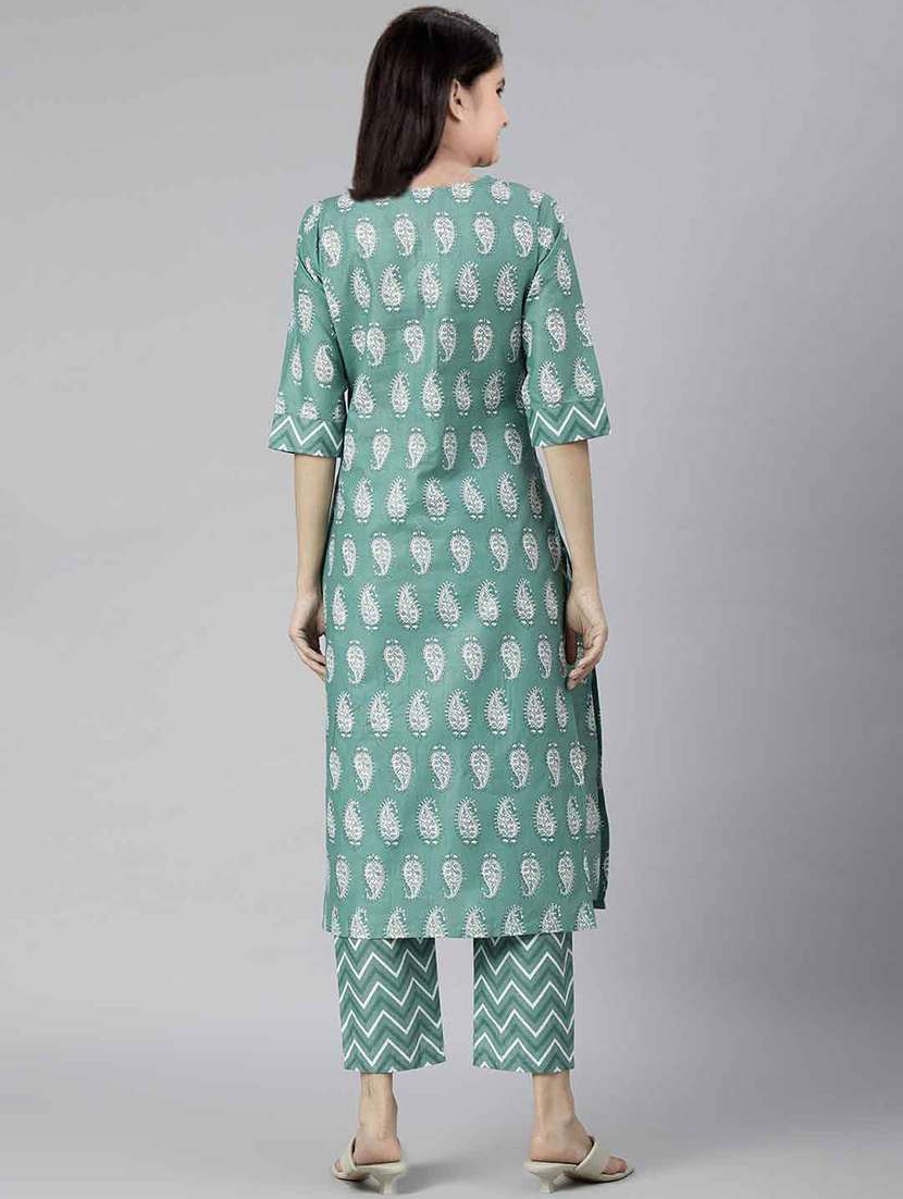 girls printed kurta and pant set - 22042260 - Standard Image - 2