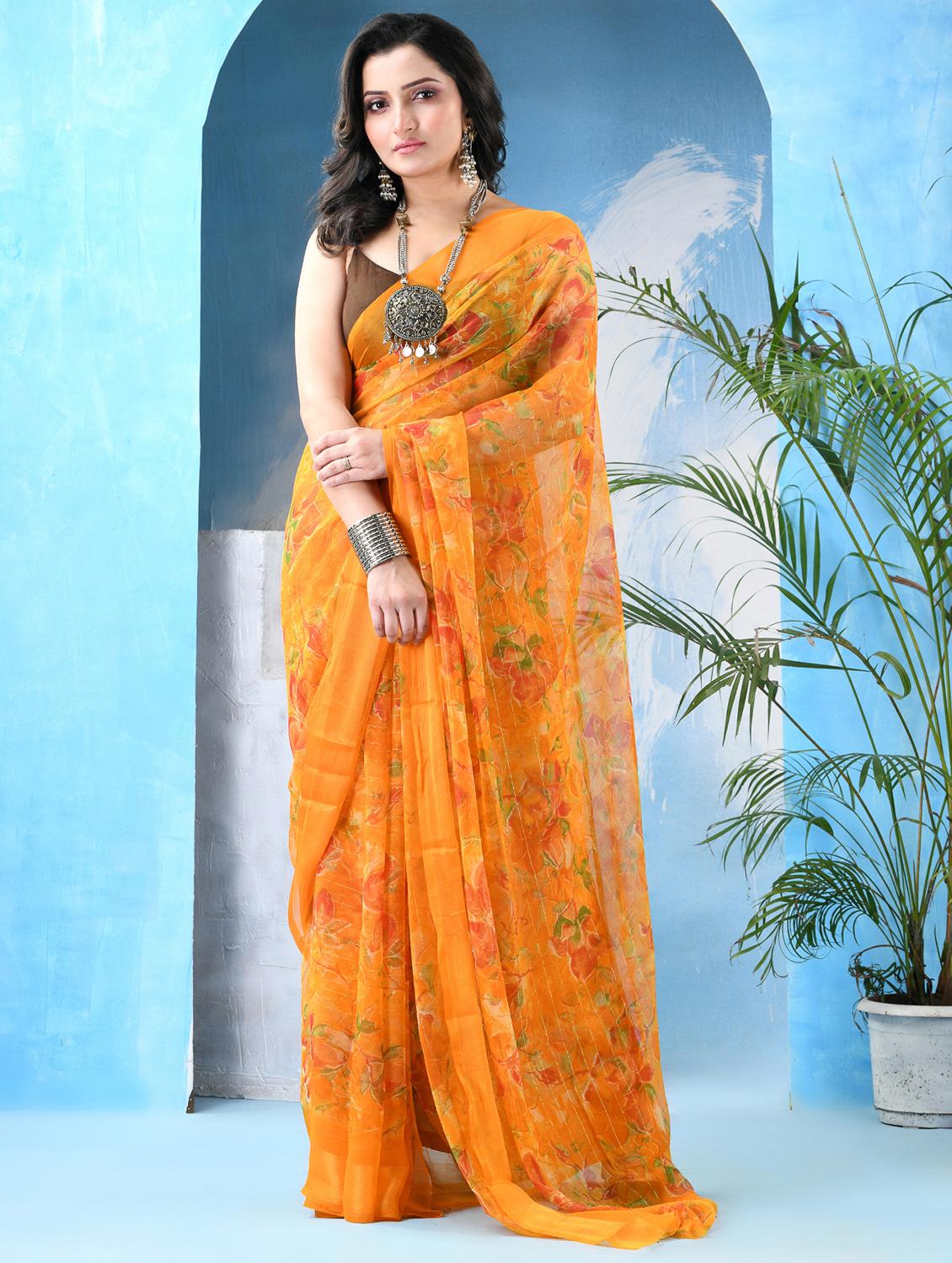 women floral printed saree - 22042426 -  Zoom Image - 0