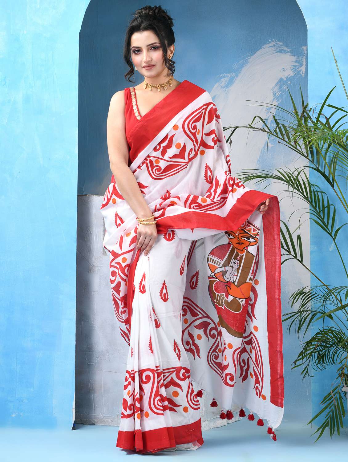 women printed casual wear saree