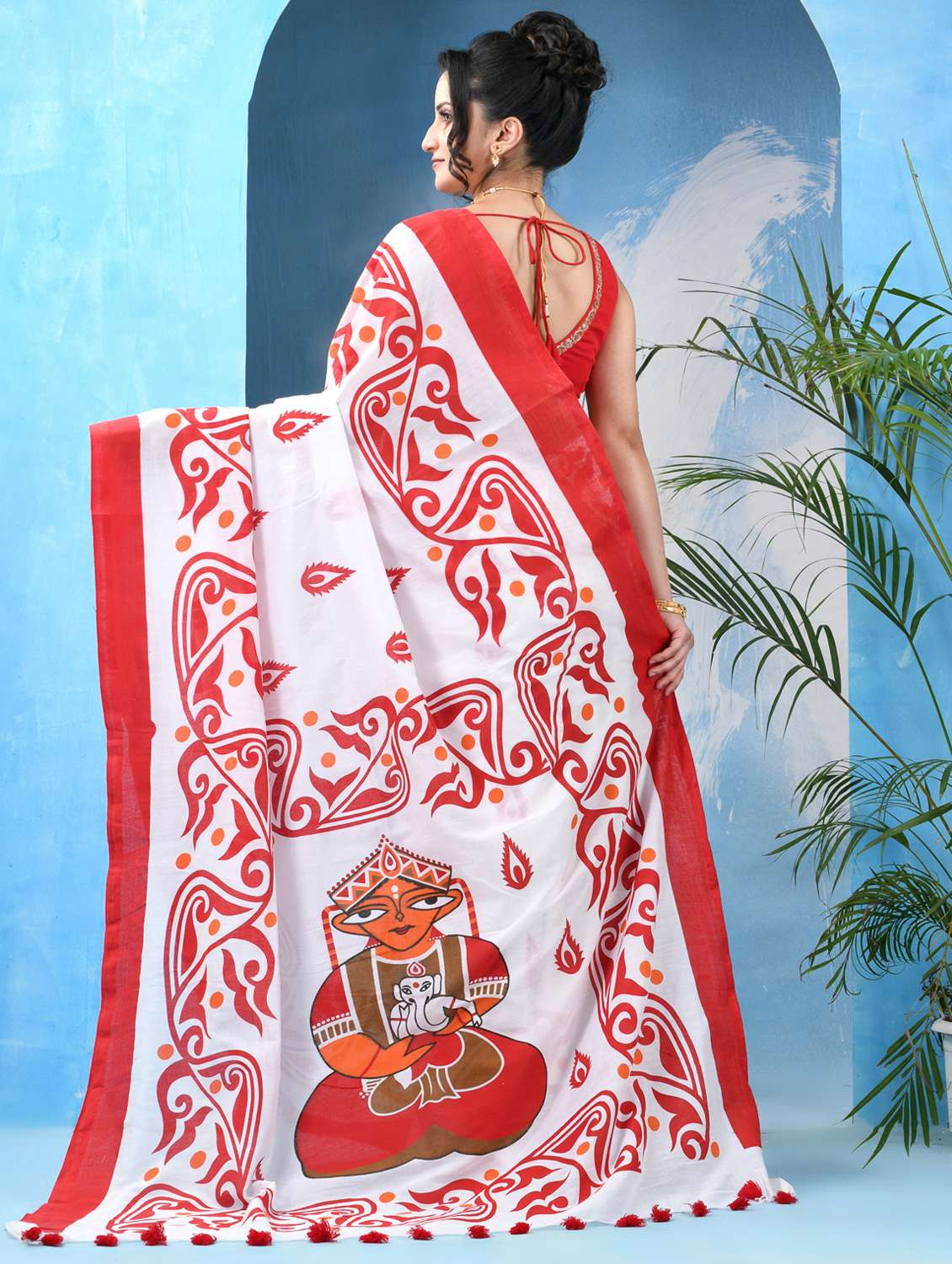 women printed casual wear saree - 22042439 - Standard Image - 2