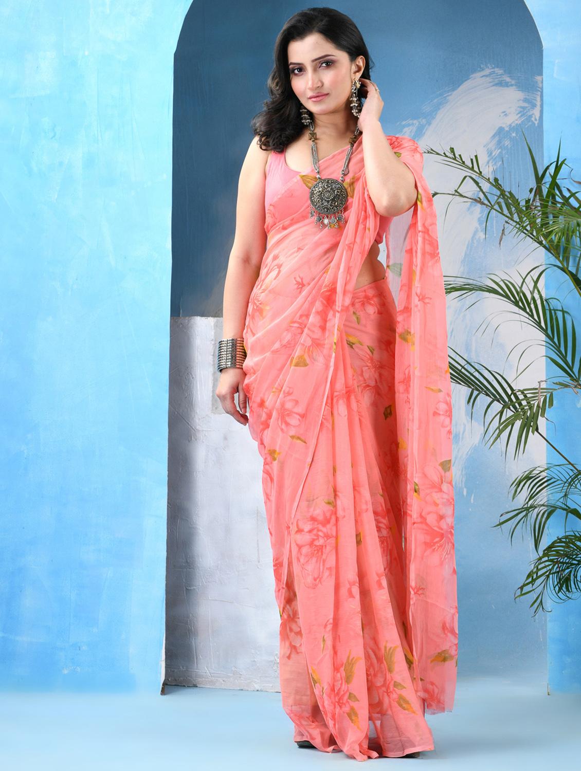 women floral printed saree - 22042441 - Standard Image - 2