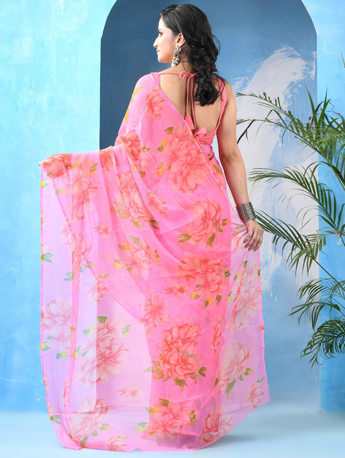 women floral printed saree - 22042442 - Standard Image - 2