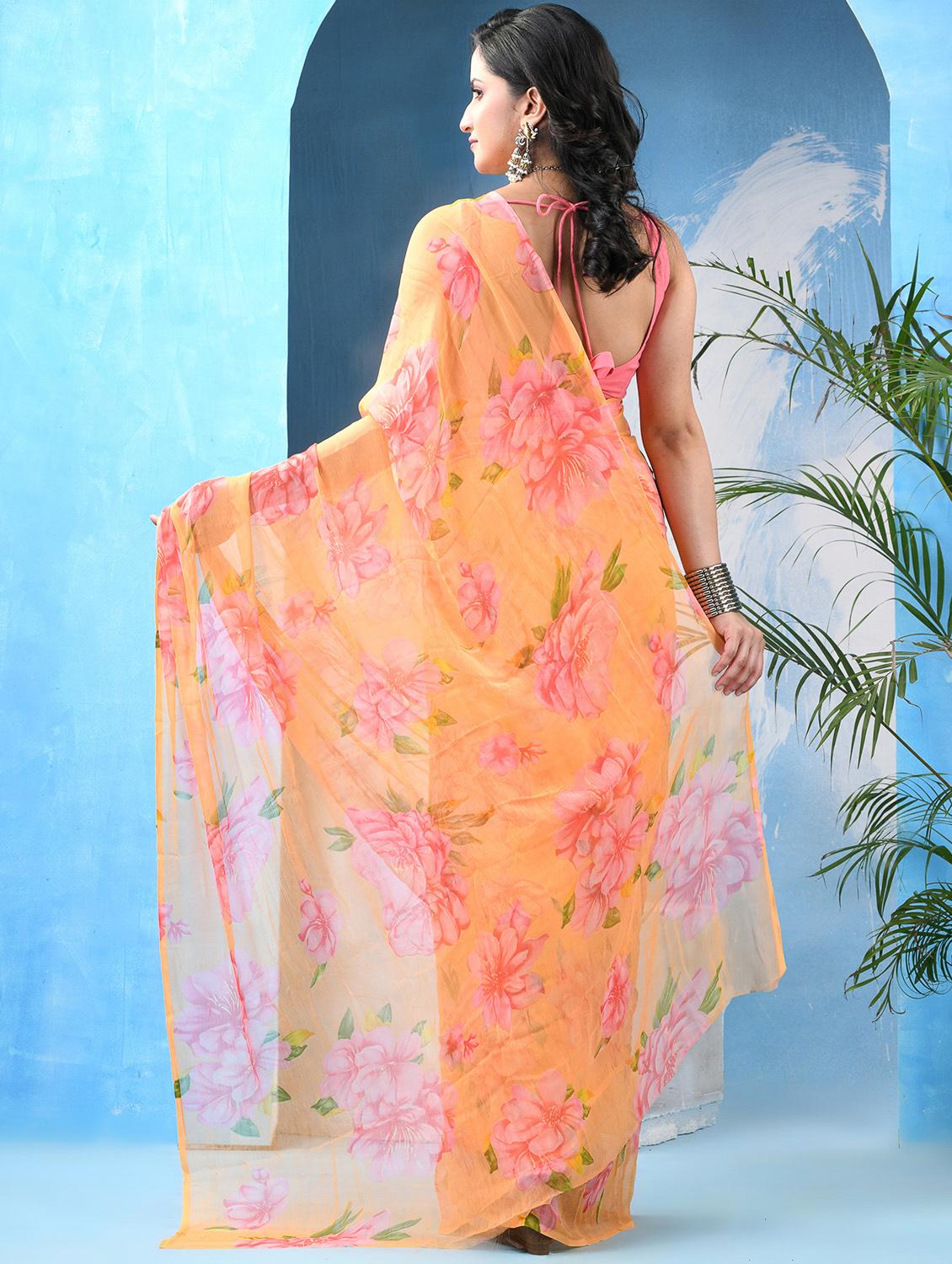 women floral printed saree - 22042443 - Standard Image - 2