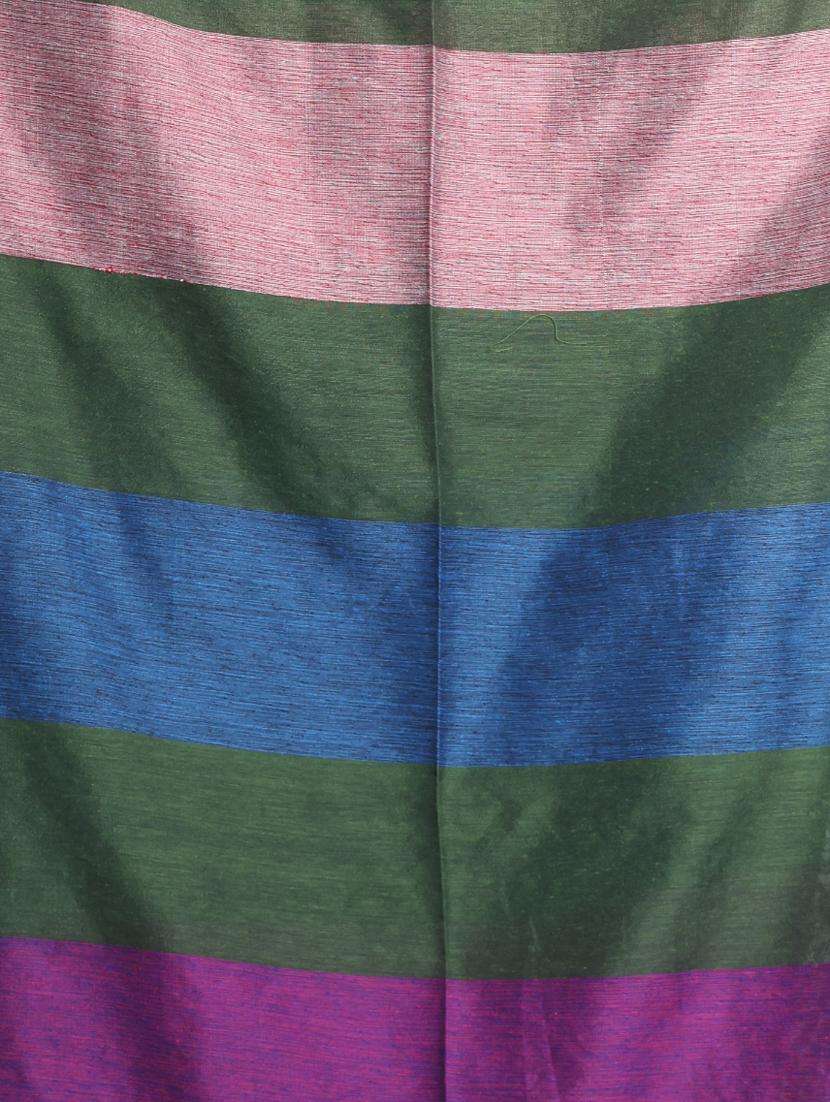 women striped handloom saree with blouse - 22042687 -  Standard Image - 2