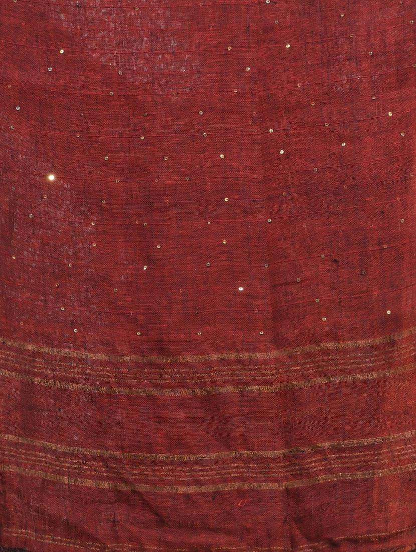 women maroon handloom saree with blouse - 22042695 -  Standard Image - 2
