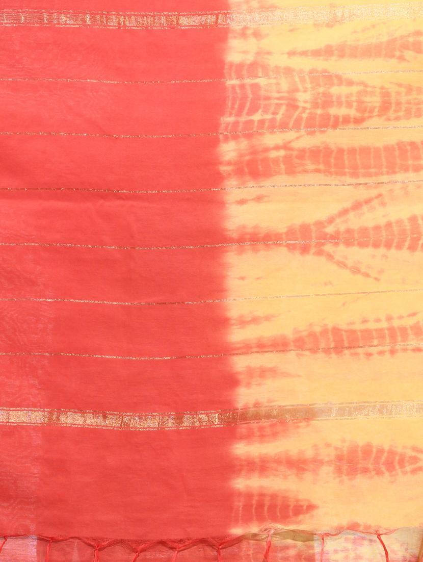 women shibori handloom saree with blouse - 22042706 - Standard Image - 2