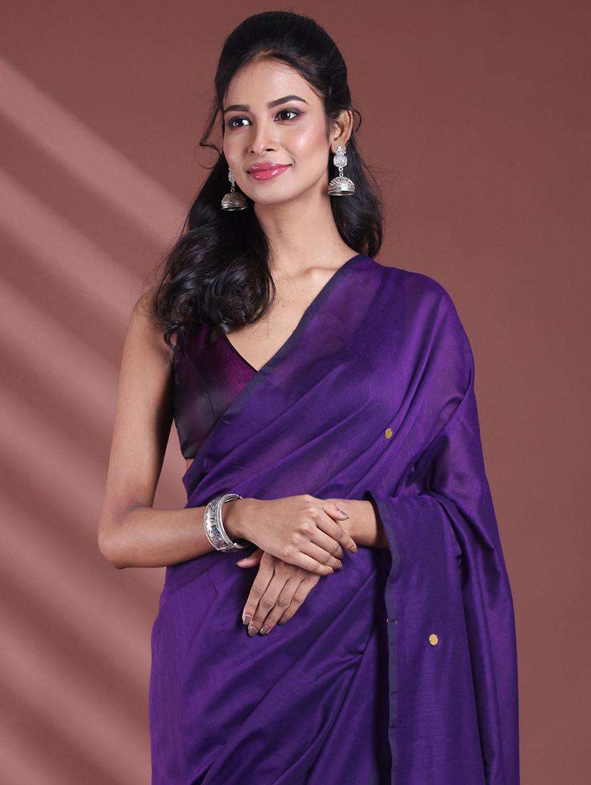 women solid with work embellished saree with blouse - 22042803 -  Standard Image - 2