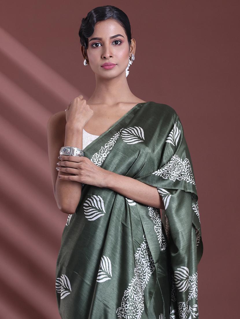 women printed casual wear saree with blouse - 22042810 - Standard Image - 2