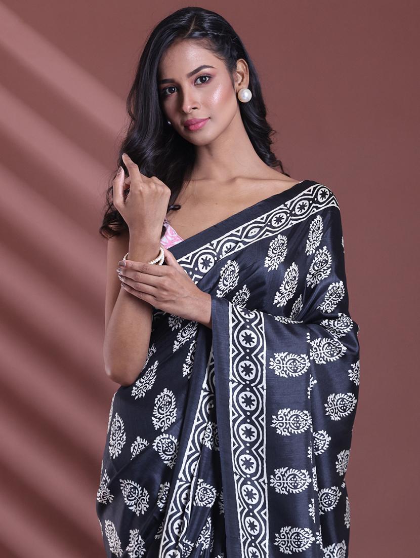 women printed casual wear saree with blouse - 22042813 - Standard Image - 2