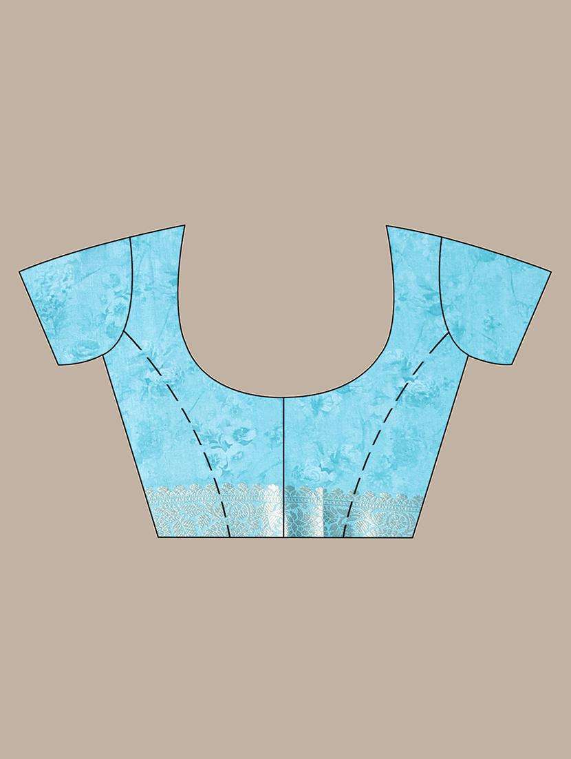 women floral bordered saree with blouse - 22042824 -  Standard Image - 2