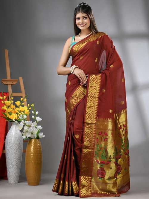 women self design paithani saree with blouse - 22042846 - Standard Image - 0