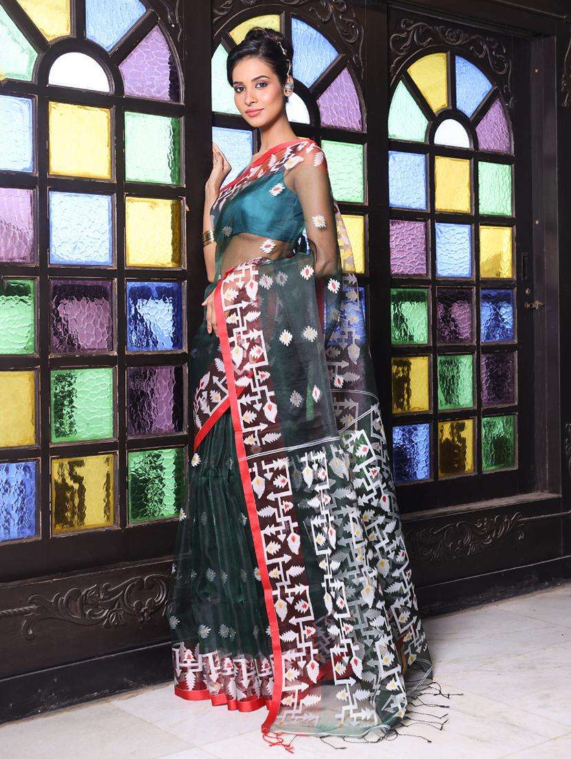 women self design handloom saree with blouse - 22042857 - Standard Image - 2
