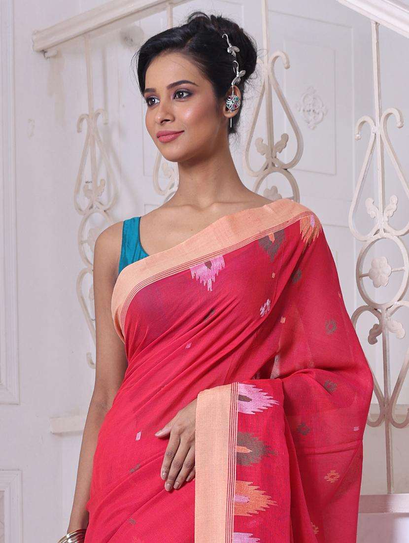 women self design handloom saree with blouse - 22042858 -  Standard Image - 2