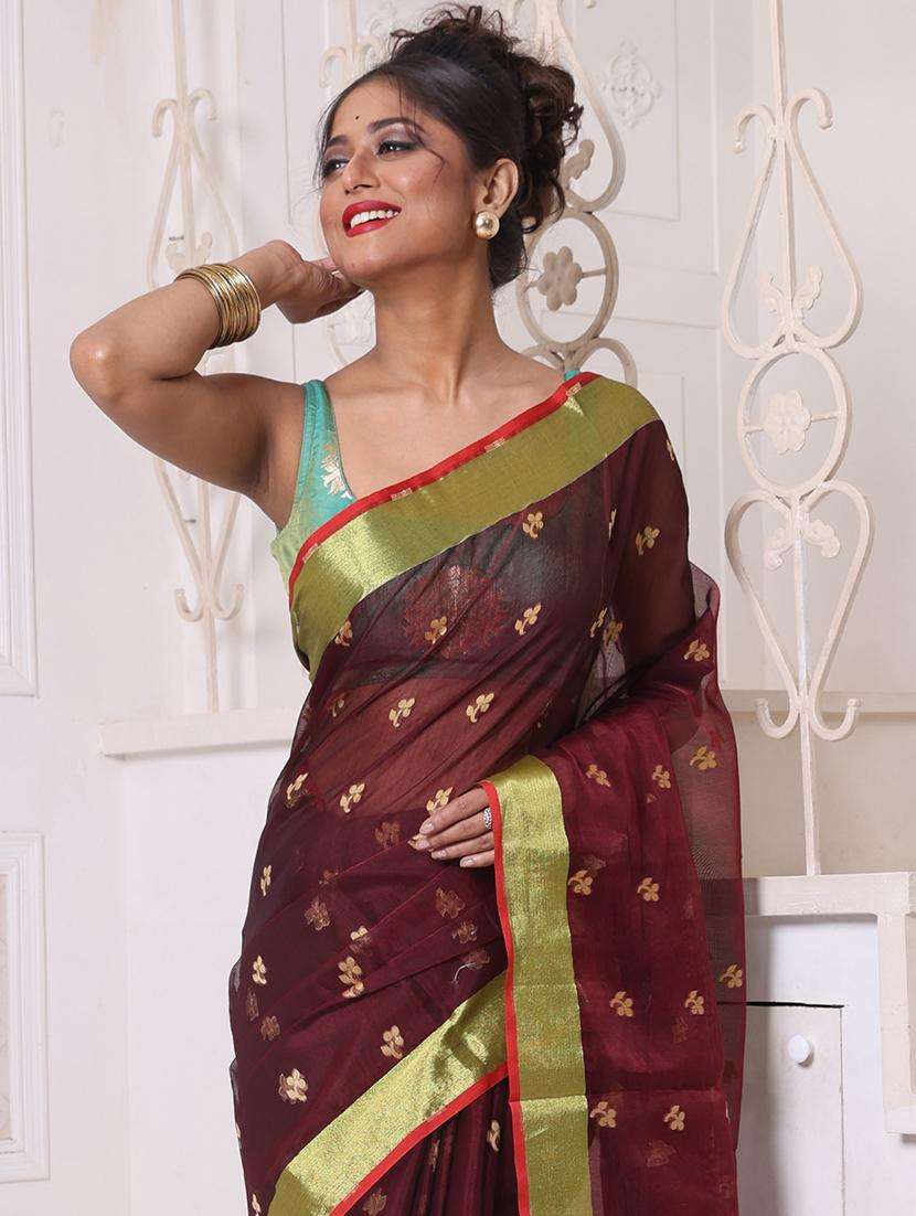 women self design handloom saree with blouse - 22042896 -  Standard Image - 2