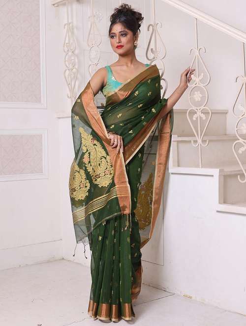 women self design handloom saree with blouse - 22042897 - Standard Image - 0