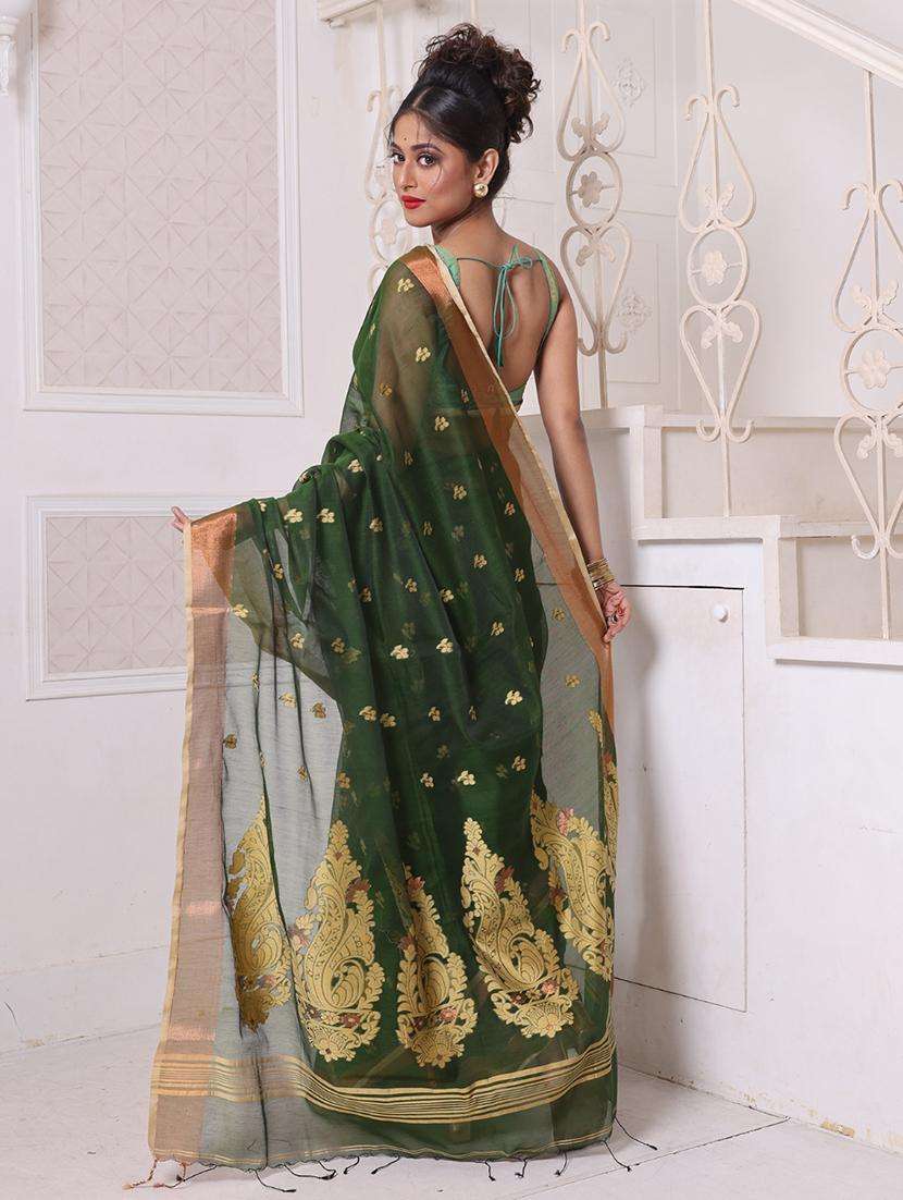women self design handloom saree with blouse - 22042897 - Standard Image - 2