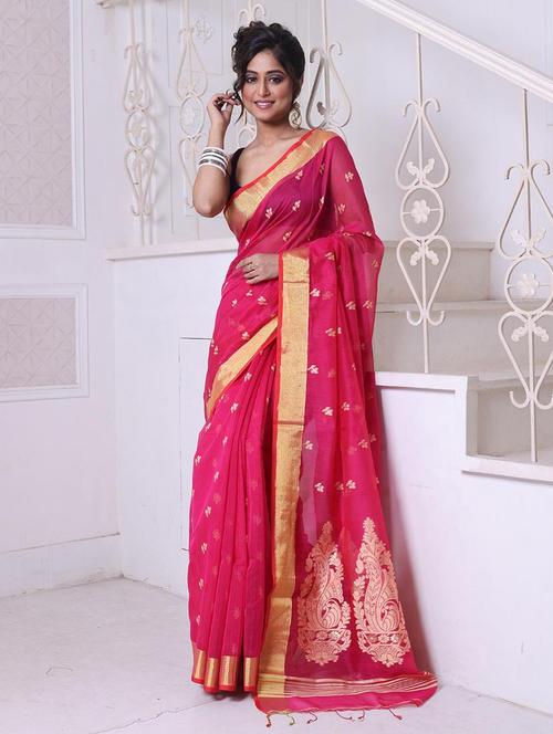 women self design handloom saree with blouse - 22042903 - Standard Image - 0