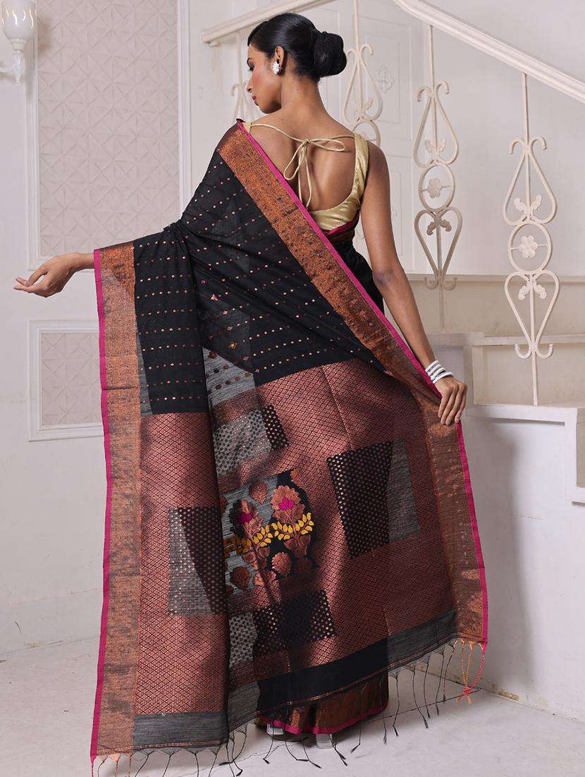 women self design chanderi saree with blouse - 22042907 -  Standard Image - 2