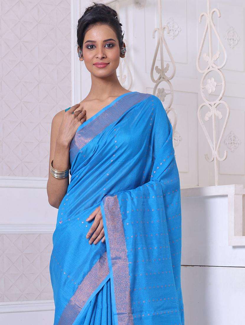 women self design chanderi saree with blouse - 22042909 -  Standard Image - 2