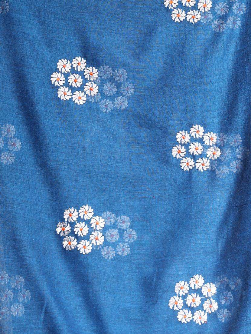 women solid with work embroidered saree with blouse - 22042973 -  Standard Image - 2