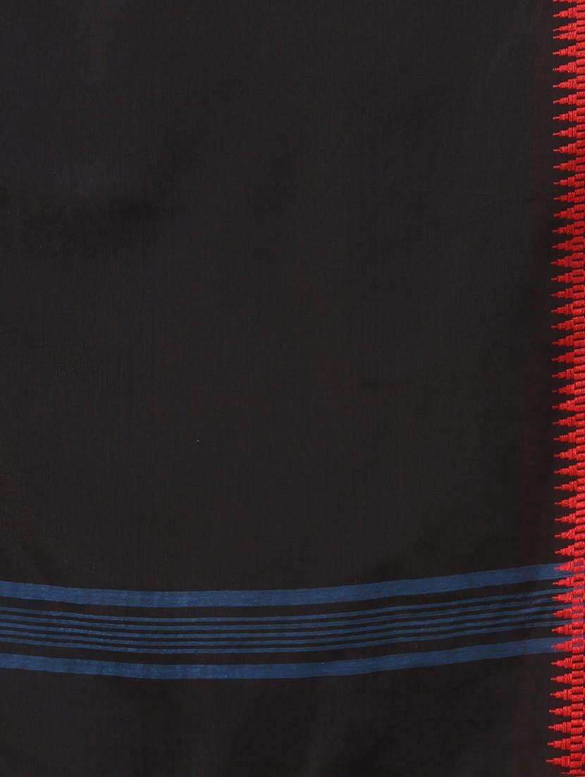 women solid with bordered handloom saree with blouse - 22042987 -  Standard Image - 2