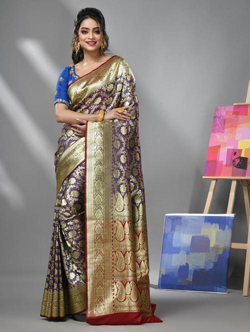 women self design banarasi saree with blouse - 22043042 - Standard Image - 0