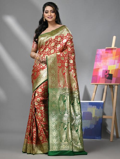 women self design banarasi saree with blouse - 22043045 -  Standard Image - 0
