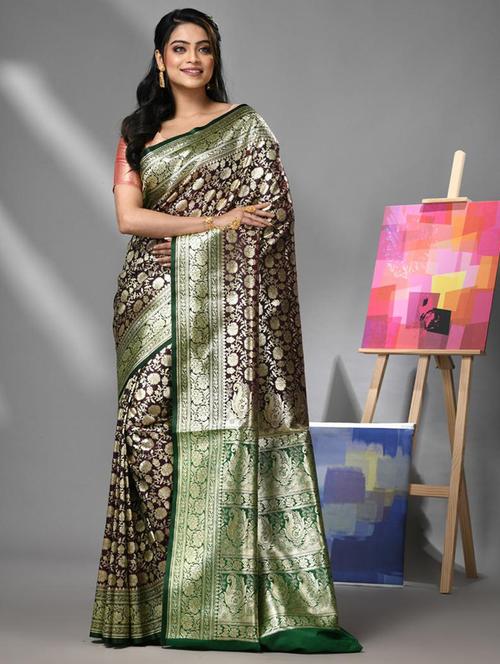 women self design banarasi saree with blouse - 22043057 - Standard Image - 0