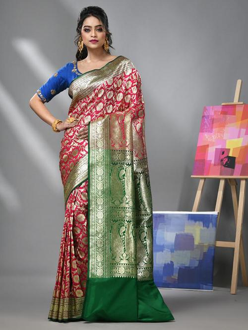 women self design banarasi saree with blouse - 22043061 - Standard Image - 0