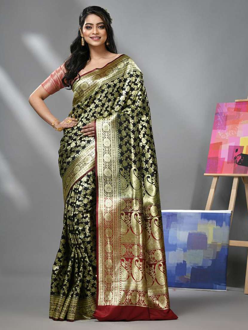 women self design banarasi saree with blouse - 22043062 - Zoom Image - 0